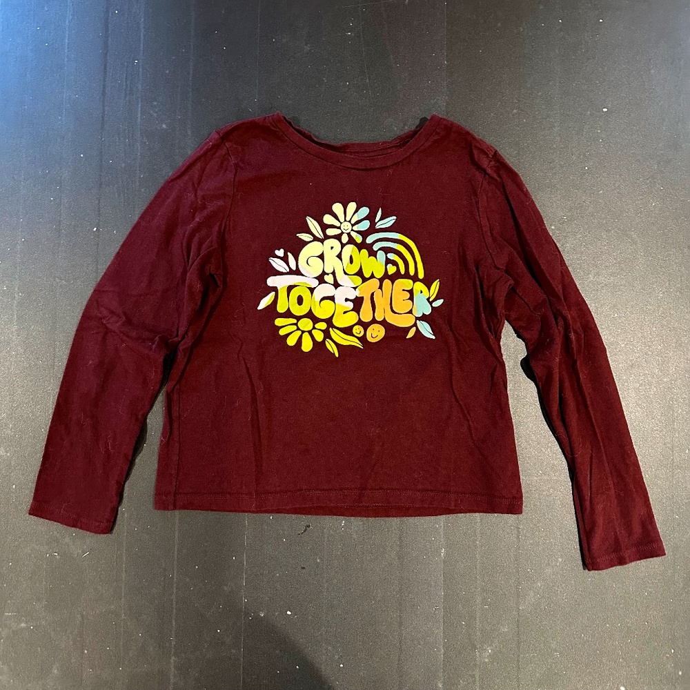 Old Navy Cropped LS T-shirt | GROW TOGETHER | sz M (8)